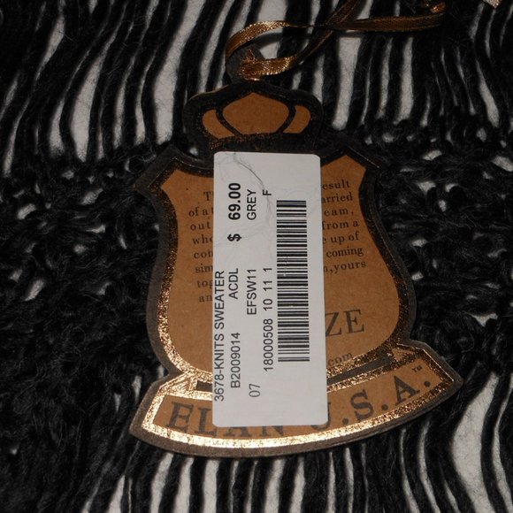 New Elan USA open front sweater vest. One size - Picture 3 of 6